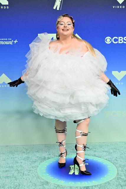 British singer-songwriter Meek attends the MTV Video Music Awards at the Peacock Theater in Los Angeles, California on September 27, 2026. (Photo by LISA O'CONNOR / AFP)