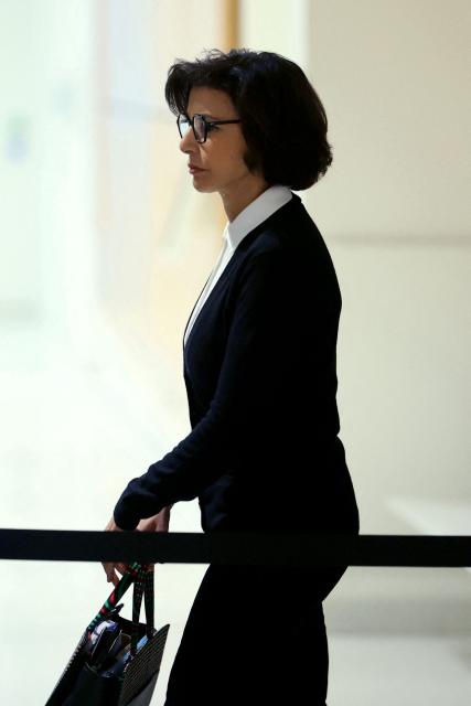 French right-wing politician Rachida Dati arrives for the closing arguments in her trial on corruption charges at the Paris Courthouse on September 28, 2026. Dati stands charged with corruption and influence-peddling over alleged lobbying for Renault-Nissan between October 2009 and February 2013 while she was a member of the European Parliament. (Photo by Thomas SAMSON / AFP)