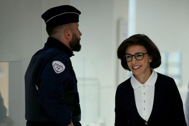 French right-wing politician Rachida Dati arrives for the closing arguments in her trial on corruption charges at the Paris Courthouse on September 28, 2026. Dati stands charged with corruption and influence-peddling over alleged lobbying for Renault-Nissan between October 2009 and February 2013 while she was a member of the European Parliament. (Photo by Thomas SAMSON / AFP)