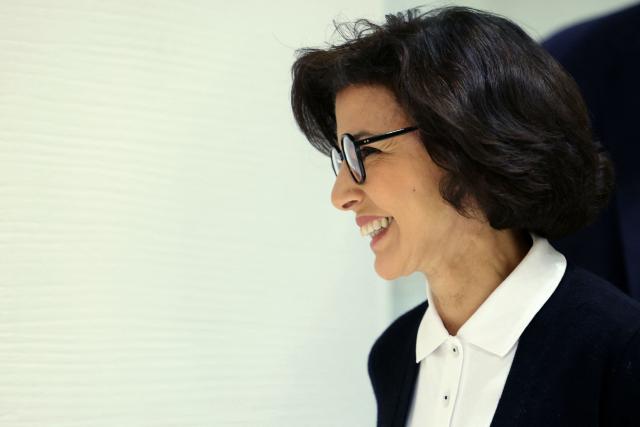 French right-wing politician Rachida Dati arrives for the closing arguments in her trial on corruption charges at the Paris Courthouse on September 28, 2026. Dati stands charged with corruption and influence-peddling over alleged lobbying for Renault-Nissan between October 2009 and February 2013 while she was a member of the European Parliament. (Photo by Thomas SAMSON / AFP)