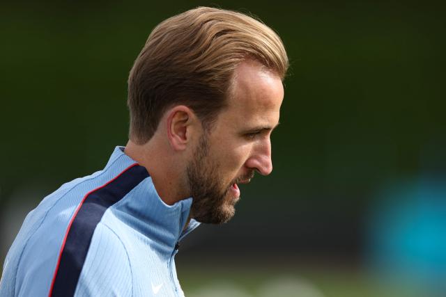 England's striker Harry Kane attends a training session at Tottenham Hotspur's training ground in Enfield, north London, on September 28, 2026, on the eve of their UEFA Nations League group stage football match against the Czech Republic. (Photo by Adrian Dennis / AFP)