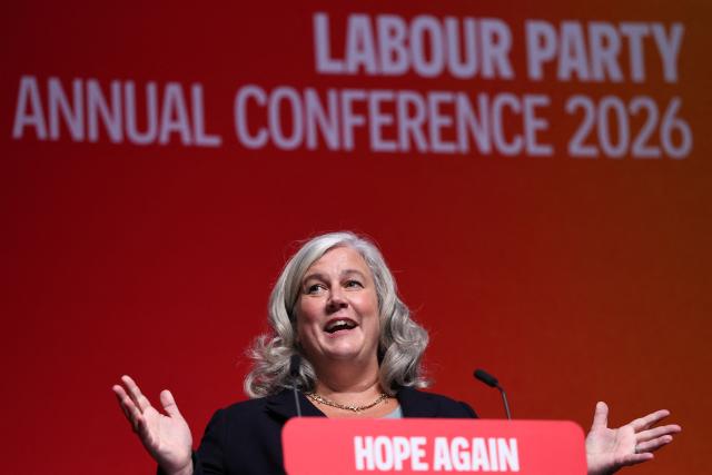 Britain's Transport Secretary Heidi Alexander delivers a speech on the second day of the annual Labour Party conference in Liverpool, north-west England, on September 28, 2026. (Photo by Darren Staples / AFP)