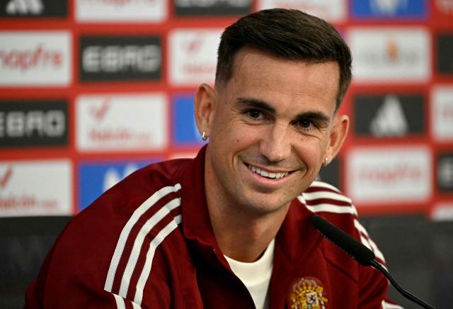 Spain's midfielder Fabian Ruiz gives a press conference on the eve of the UEFA Nations League league phase football match between Spain and Croatia at Ramon Sanchez Pizjuan Stadium in Seville on September 28, 2026. (Photo by Javier SORIANO / AFP)