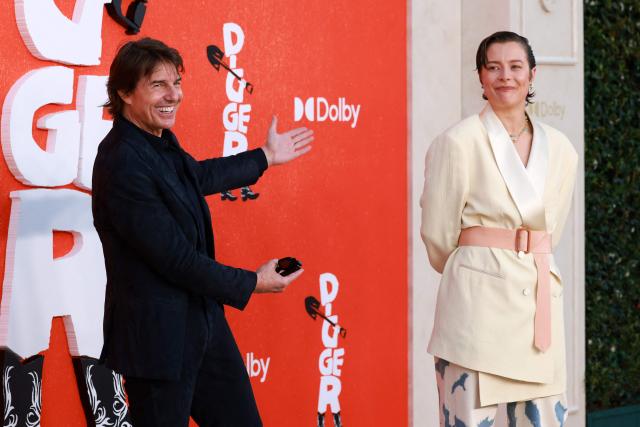 US actor Tom Cruise (L) and English actress Emma D'Arcy attend the premiere of Warner Bros' "Digger" at the Directors Village in Los Angeles on September 28, 2026. (Photo by VALERIE MACON / AFP)
