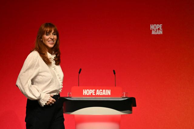 Britain's Housing Secretary Angela Rayner arrives to deliver a speech on the third day of the annual Labour Party conference in Liverpool, north-west England, on September 29, 2026. (Photo by Paul ELLIS / AFP)