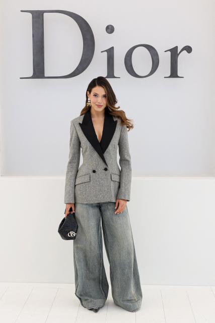 Chinese-US skier Eileen Gu poses for a photocall ahead of the Christian Dior Women's Spring/Summer 2027 collection fashion show as part of the Paris Fashion Week, in Paris on September 29, 2026. (Photo by Xavier GALIANA / AFP)