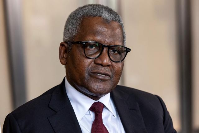 Aliko Dangote, the President and Chief Executive Officer of the Dangote Group, looks on during an interview with AFP in Nairobi on September 29, 2026. Nigerian oil tycoon Aliko Dangote told AFP on September 29 that Africa would largely supply its own refined fuel needs by 2030 as he prepared to launch a $16 billion refinery on the Kenyan coast. (Photo by SIMON MAINA / AFP)