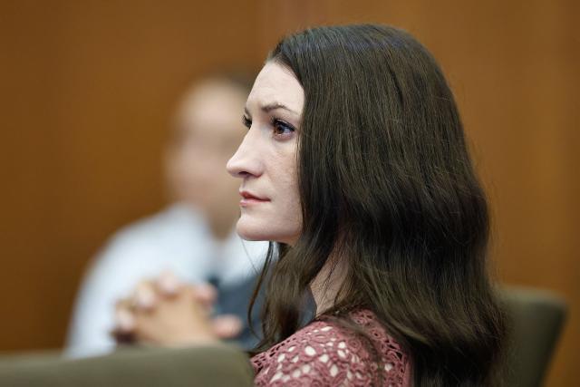 Lindsay Clancy attends a status hearing for her case at the Plymouth County Superior Court in Plymouth, Massachusetts on September 29, 2026. Lindsay Clancy is appearing in court for the first time since the judge declared a mistrial on September 4, after a jury was unable to reach a unanimous verdict in the high-profile case of Clancy, an American woman who killed her three young children. (Photo by Greg Derr / POOL / AFP)