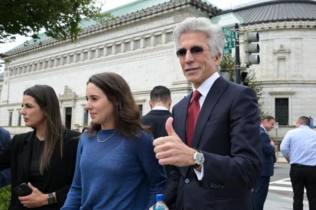 ServiceNow CEO Bill McDermott gives a thumbs up as he arrives near the White House ahead of a planned meeting with US President Donald Trump, in Washington, DC, on September  29, 2026. Leading artificial intelligence executives will meet at the White House today with President Donald Trump as Congress calls for stronger industry oversight. The gathering comes quickly after tech giant OpenAI's cancellation of the release of its newest model due to safety concerns, and a series of revelations that the technology had gone rogue. (Photo by Oliver Contreras / AFP)