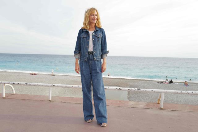 French actress Pascale Arbillot poses during a photocall for "Camembert" movie at the Cineroman film festival in Nice, southeastern France on September 29, 2026. (Photo by Valery HACHE / AFP)
