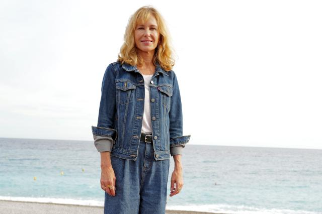 French actress Pascale Arbillot poses during a photocall for "Camembert" movie at the Cineroman film festival in Nice, southeastern France on September 29, 2026. (Photo by Valery HACHE / AFP)