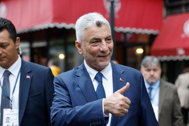 Turkey's Trade Minister Omer Bolat during the first day of the G20 Trade Ministerial Conference in Milwaukee, Wisconsin on September 30, 2026. (Photo by KAMIL KRZACZYNSKI / AFP)