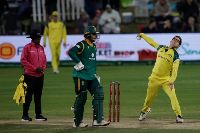 Australia's Adam Zampa delivers a ball during the third one-day international (ODI) cricket match between South Africa and Australia at Senwes Park in Potchefstroom on September 30, 2026. (Photo by PHILL MAGAKOE / AFP)