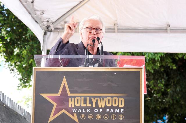 US actor Martin Sheen speaks at US actor Bradley Whitford's Hollywood Walk of Fame star ceremony in Hollywood, California on September 30, 2026. (Photo by VALERIE MACON / AFP)