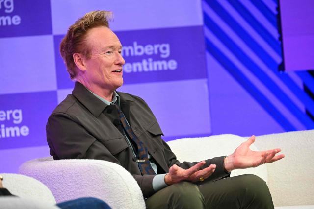 US Comedian host Conan O'Brien speaks during the Bloomberg Screentime 2026 conference in Los Angeles, on September 30, 2026. (Photo by Patrick T. Fallon / AFP)