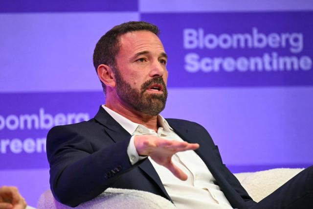 US actor/director Ben Affleck speaks during the Bloomberg Screentime 2026 conference in Los Angeles, on September 30, 2026. (Photo by Patrick T. Fallon / AFP)