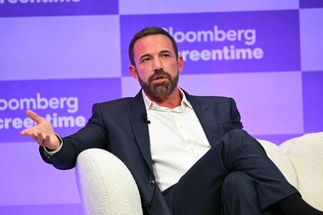 US actor/director Ben Affleck speaks during the Bloomberg Screentime 2026 conference in Los Angeles, on September 30, 2026. (Photo by Patrick T. Fallon / AFP)
