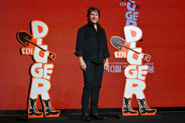 American actor Tom Cruise poses for a photo during a press conference for the film "Digger" in Seoul on October 1, 2026. (Photo by Jung Yeon-je / AFP)