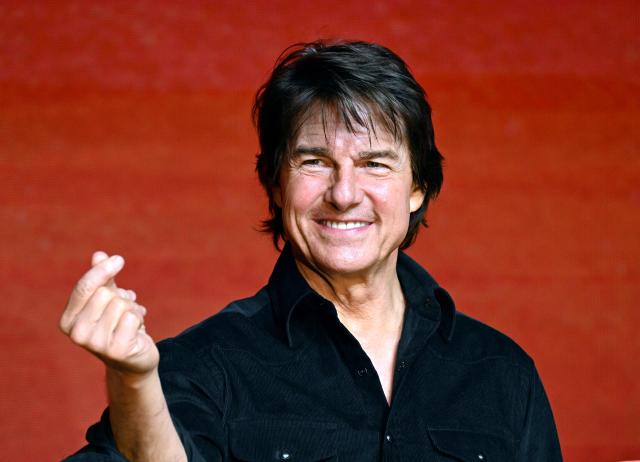 American actor Tom Cruise poses for a photo during a press conference for the film "Digger" in Seoul on October 1, 2026. (Photo by Jung Yeon-je / AFP)