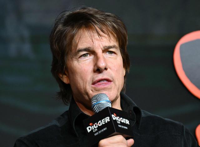 American actor Tom Cruise speaks during a press conference for the film "Digger" in Seoul on October 1, 2026. (Photo by Jung Yeon-je / AFP)
