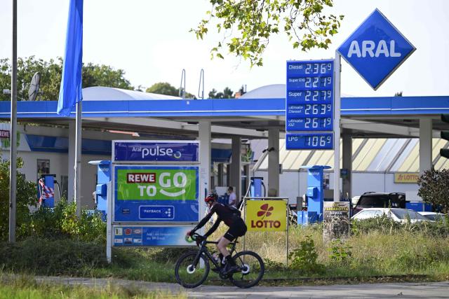 This photo taken on the afternoon of October 1, 2026, shows fuel prices displayed at a petrol station in Berlin's Spandau district. German motorists began paying less to fill their cars on October 1, 2026 as fuel subsidies aimed at softening the impact of the Middle East war energy shock came into force.
The subsidy is officially set at 17 cents a litre, though factors such as current oil prices and exchange rates can affect how much the discount is at the pump.
As in many other countries, Europe's biggest economy has seen prices at the pump surge as the US war against Iran drags on, causing major disruptions to fuel supplies from the Middle East. (Photo by John MACDOUGALL / AFP)
