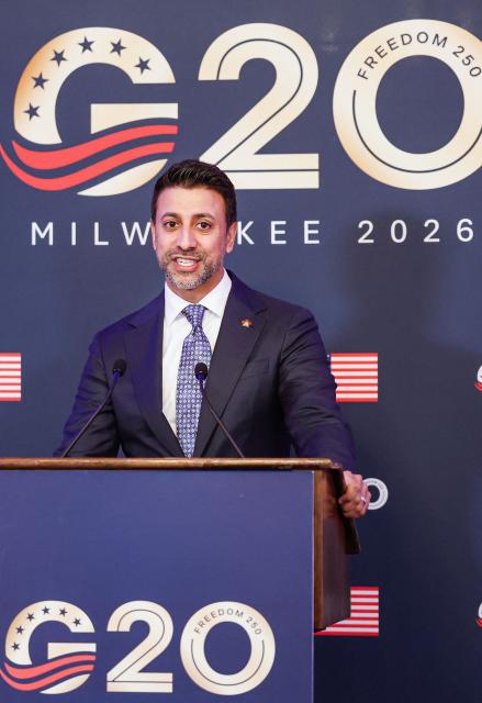 Maninder Sidhu, Minister of International Trade of Canada, speaks during the second day of the G20 Trade Ministerial Conference in Milwaukee, Wisconsin on October 1, 2026. (Photo by KAMIL KRZACZYNSKI / AFP)