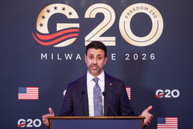 Maninder Sidhu, Minister of International Trade of Canada, speaks during the second day of the G20 Trade Ministerial Conference in Milwaukee, Wisconsin on October 1, 2026. (Photo by KAMIL KRZACZYNSKI / AFP)