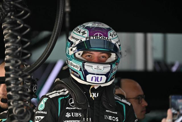 Mercedes' Italian driver Kimi Antonelli attends the first practice session ahead of the Formula One Bahrain Grand Prix in Sepang on October 2, 2026. (Photo by Lillian SUWANRUMPHA / AFP)