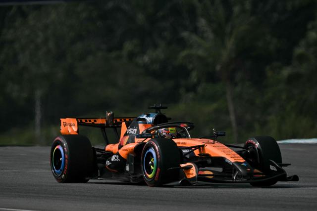 McLaren's Australian driver Oscar Piastri drives during the second practice session ahead of the Formula One Bahrain Grand Prix in Sepang on October 2, 2026. (Photo by Lillian SUWANRUMPHA / AFP)