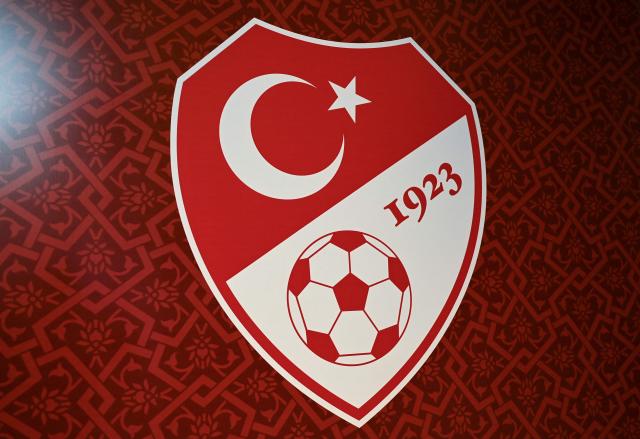 (FILES) This picture taken on September 20, 2021 in Istanbul shows a logo of Turkish Football Federation (TFF) on a wall of its headquarters. The head of Turkey's football refereeing body and six others were to appear in court on October 2, 2026, three days after being detained as part of a graft investigation, media reports said. Ferhat Gundogdu and his vice-president were detained alongside five others on Tuesday as part of a probe into allegations of top-level manipulation of the referee administration process. (Photo by Ozan KOSE / AFP)