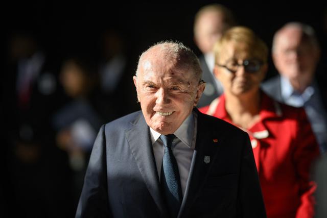 Founder of French fashion and luxury conglomerate Kering and owner of Stade Rennais football club Francois-Henri Pinault attends the inauguration of the club's new training centre in Rennes, western France, on October 2, 2026. (Photo by Loic VENANCE / AFP)
