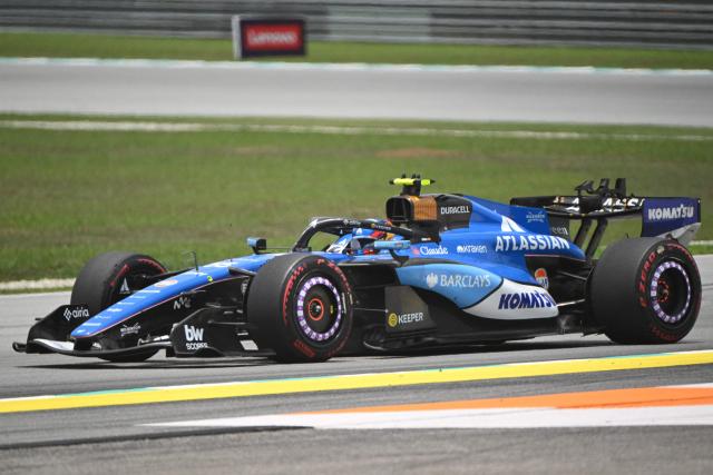 Williams' Spanish driver Carlos Sainz steers his car during the third practice session ahead of the Formula One Bahrain Grand Prix in Sepang on October 3, 2026. (Photo by JADE GAO / AFP)