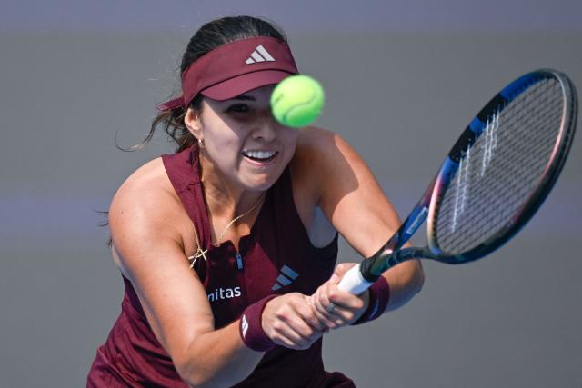 Colombia´s Camila Osorio hits a return to USA's Coco Gauff during their women's singles second round tennis match at the China Open tennis tournament in Beijing on October 3, 2026. (Photo by WANG Zhao / AFP)