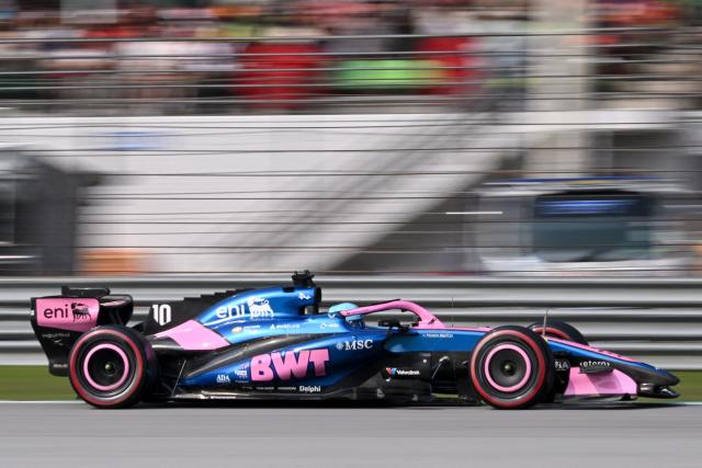 Alpine's French driver Pierre Gasly drives during the qualifying session of the Formula One Bahrain Grand Prix in Sepang on October 3, 2026. (Photo by Jade Gao / AFP)