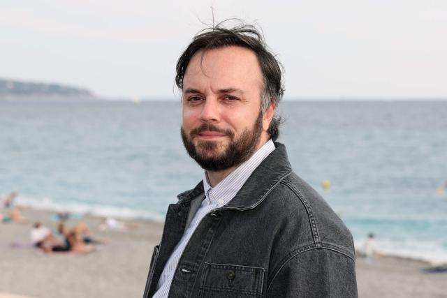 French actor Jeremy Lopez poses during a photocall for the film "Instinct de famille" as part of the 8th edition of the Cineroman film festival in Nice, French Riviera, on October 3, 2026. (Photo by Valery HACHE / AFP)