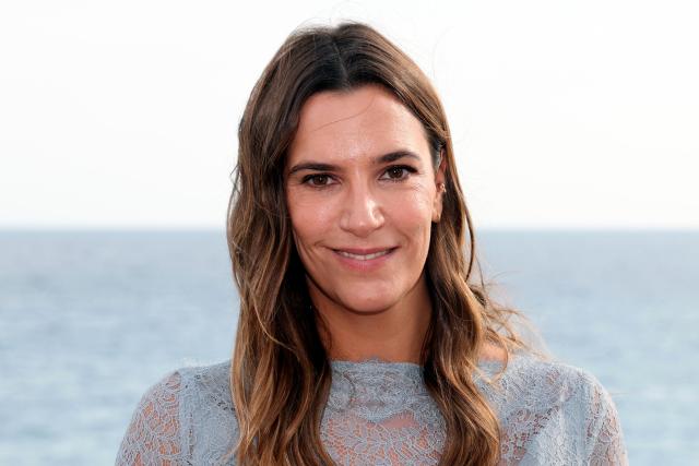 Swiss actress Charlotte Gabris poses during a photocall for the film "Instinct de famille" as part of the 8th edition of the Cineroman film festival in Nice, French Riviera, on October 3, 2026. (Photo by Valery HACHE / AFP)