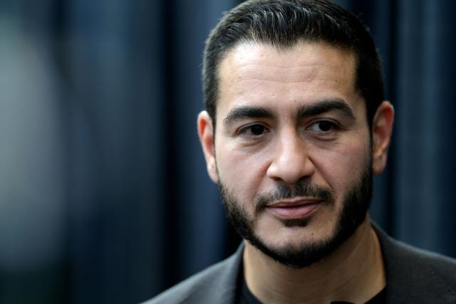 Democrat US Senate candidate Abdul El-Sayed speaks to the media at the Council of Carpenters & Millwrights facility in Warren, Michigan on October 3, 2026. El-Sayed and US Senator Elissa Slotkin (D-MI) are due to hold a town hall campaign event together later today. (Photo by JEFF KOWALSKY / AFP)