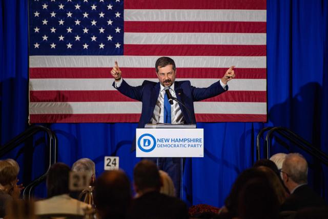 Former US Secretary of Transportation Pete Buttigieg speaks at the 2026 Eleanor Roosevelt Dinner in Concord, New Hampshire, on October 3, 2026. (Photo by Joseph Prezioso / AFP)