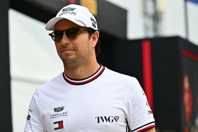 Cadillac's Mexican driver Sergio Perez arrives ahead of the Formula One Bahrain Grand Prix in Sepang on October 4, 2026. (Photo by Lillian SUWANRUMPHA / AFP)