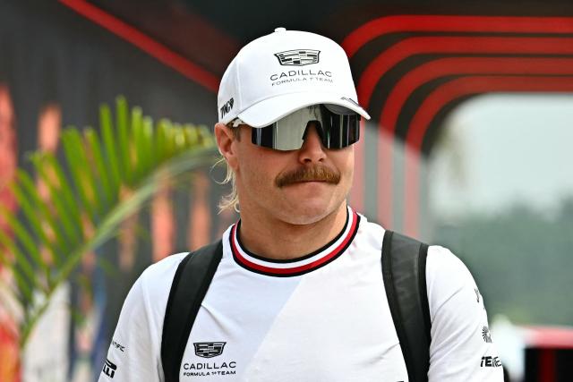 Cadillac's Finnish driver Valtteri Bottas arrives ahead of the Formula One Bahrain Grand Prix in Sepang on October 4, 2026. (Photo by Lillian SUWANRUMPHA / AFP)
