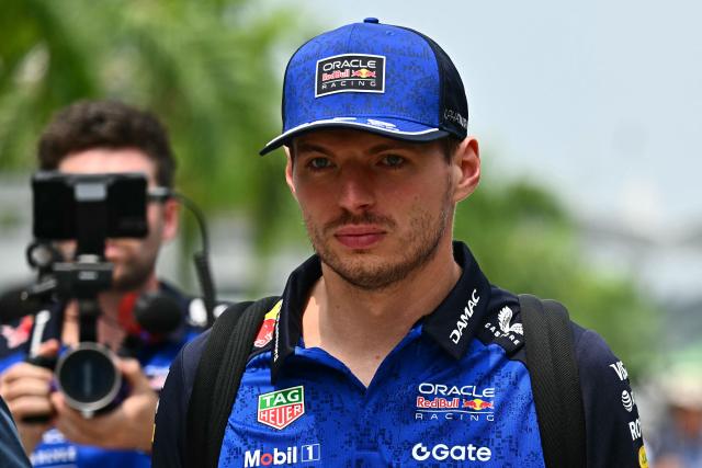 Red Bull Racing's Dutch driver Max Verstappen arrives ahead of the Formula One Bahrain Grand Prix in Sepang on October 4, 2026. (Photo by Lillian SUWANRUMPHA / AFP)