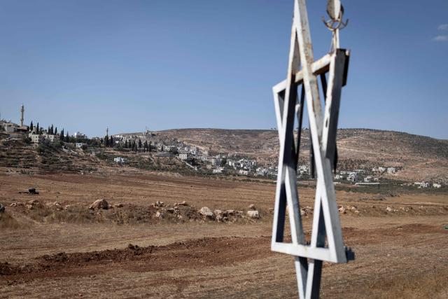 This photograph shows a view of the al-Mughayyir village near Ramallah in the Israeli-occupied West Bank, on October 4, 2026. (Photo by Ilia YEFIMOVICH / AFP)