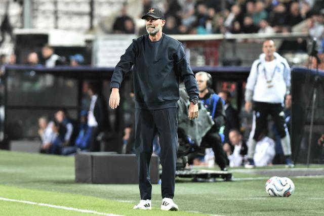 Germany's head coach Jürgen Klopp gestures during the UEFA Nations League League A Group 2 matchday 4 football match between Greece and Germany at Toumba Stadium in Thessaloniki on October 4, 2026 (Photo by Sakis Mitrolidis / AFP)