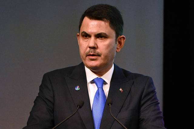 Turkey's Minister of Environment and Urban Planning Murat Kurum speaks at an opening ceremony of the Pacific Pre-COP31 Summit in Nadi on October 5, 2026. (Photo by Saeed KHAN / AFP)
