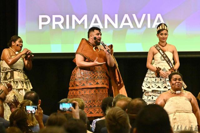 Traditional dancers perform at an opening ceremony of the Pacific Pre-COP31 Summit in Nadi on October 5, 2026. (Photo by Saeed KHAN / AFP)