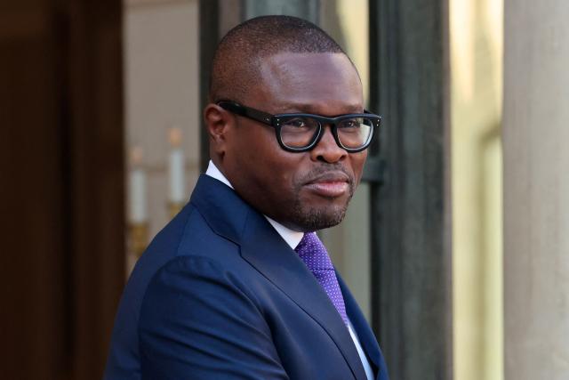 Benin's President Romuald Wadagni poses as he arrives to the presidential Elysee Palace for a meeting with France's president in Paris on October 5, 2026. (Photo by Ludovic MARIN / AFP)