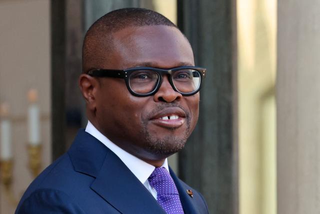 Benin's President Romuald Wadagni poses as he arrives to the presidential Elysee Palace for a meeting with France's president in Paris on October 5, 2026. (Photo by Ludovic MARIN / AFP)