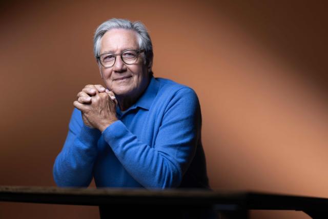 Former radio and television host Patrick Sabatier poses during a photo session in Paris on October 2, 2026. (Photo by Joel Saget / AFP)