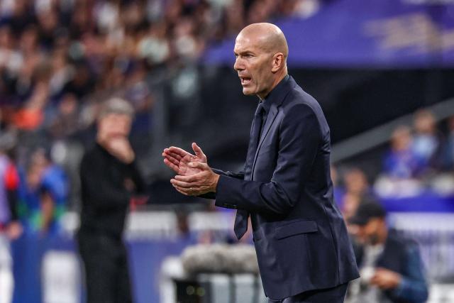 France's head coach Zinedine Zidane reacts  during the UEFA Nations League Group A1 football match between France and Belgium at the Stade de France in Saint-Denis, north of Paris, on October 5, 2026. (Photo by FRANCK FIFE / AFP)