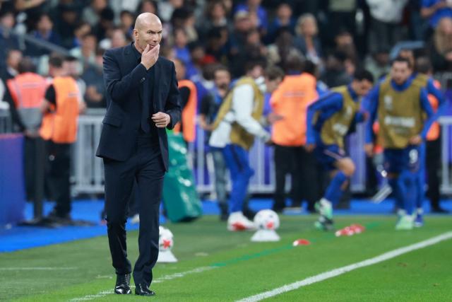 France's head coach Zinedine Zidane reacts during the UEFA Nations League Group A1 football match between France and Belgium at the Stade de France in Saint-Denis, north of Paris, on October 5, 2026. (Photo by Kenzo TRIBOUILLARD / AFP)